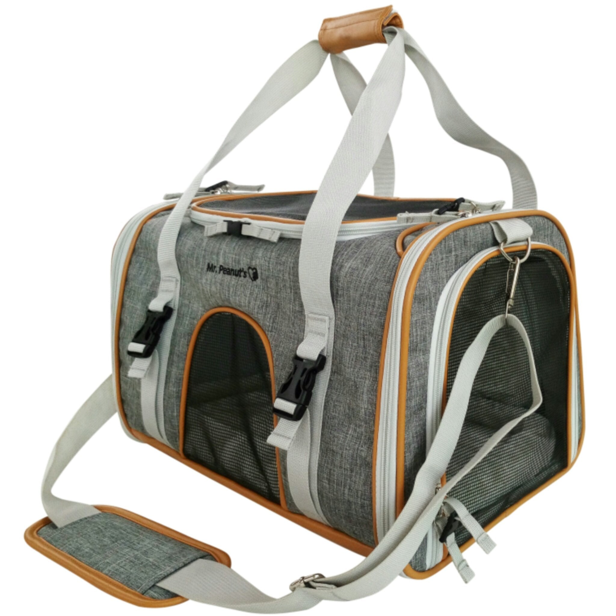Expandable Soft-Sided Pet Carrier by Mr. Peanut’s – Airline-Approved for Travel