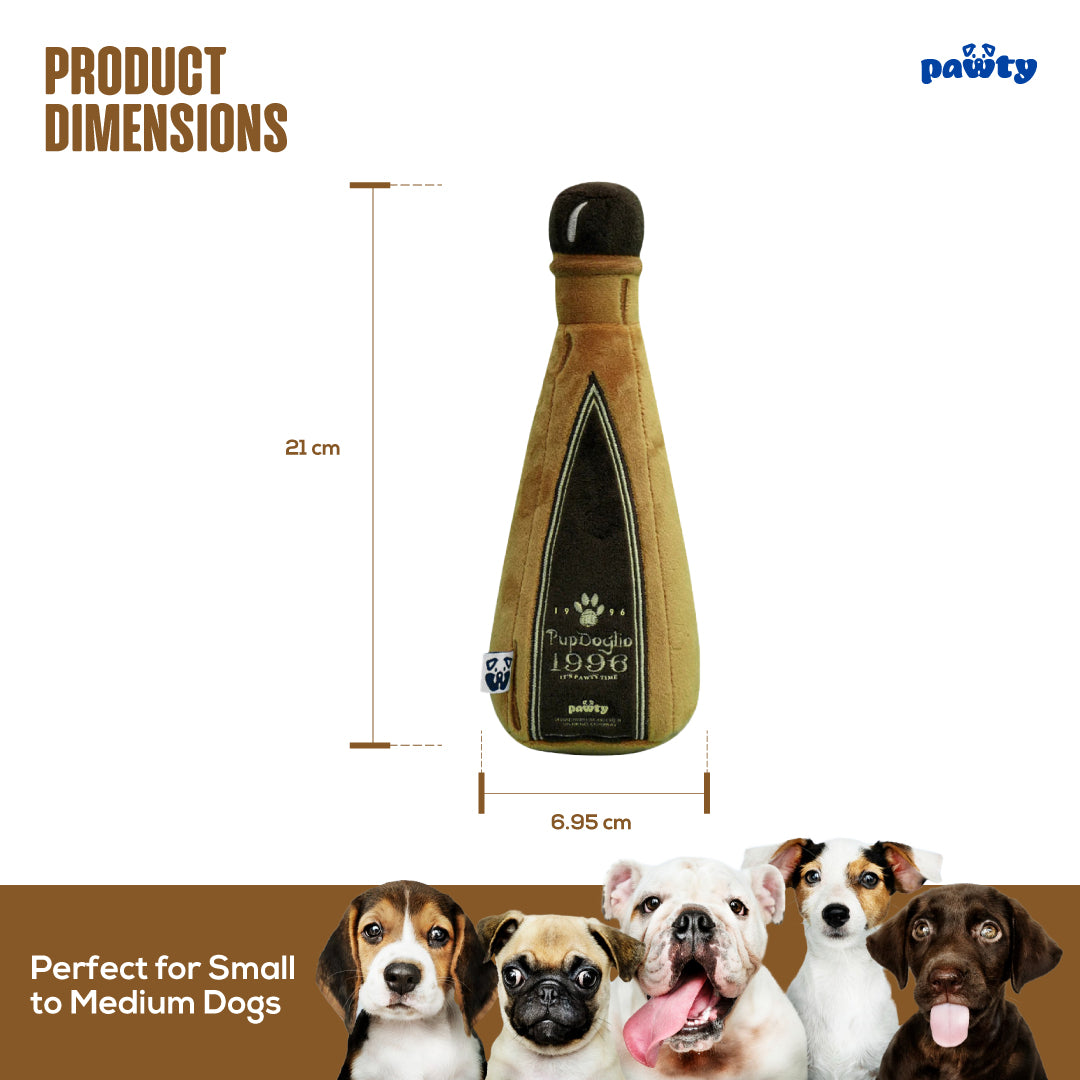 1996 Tequila Dog Toy – Funny Squeaky Plush Bottle for Dogs