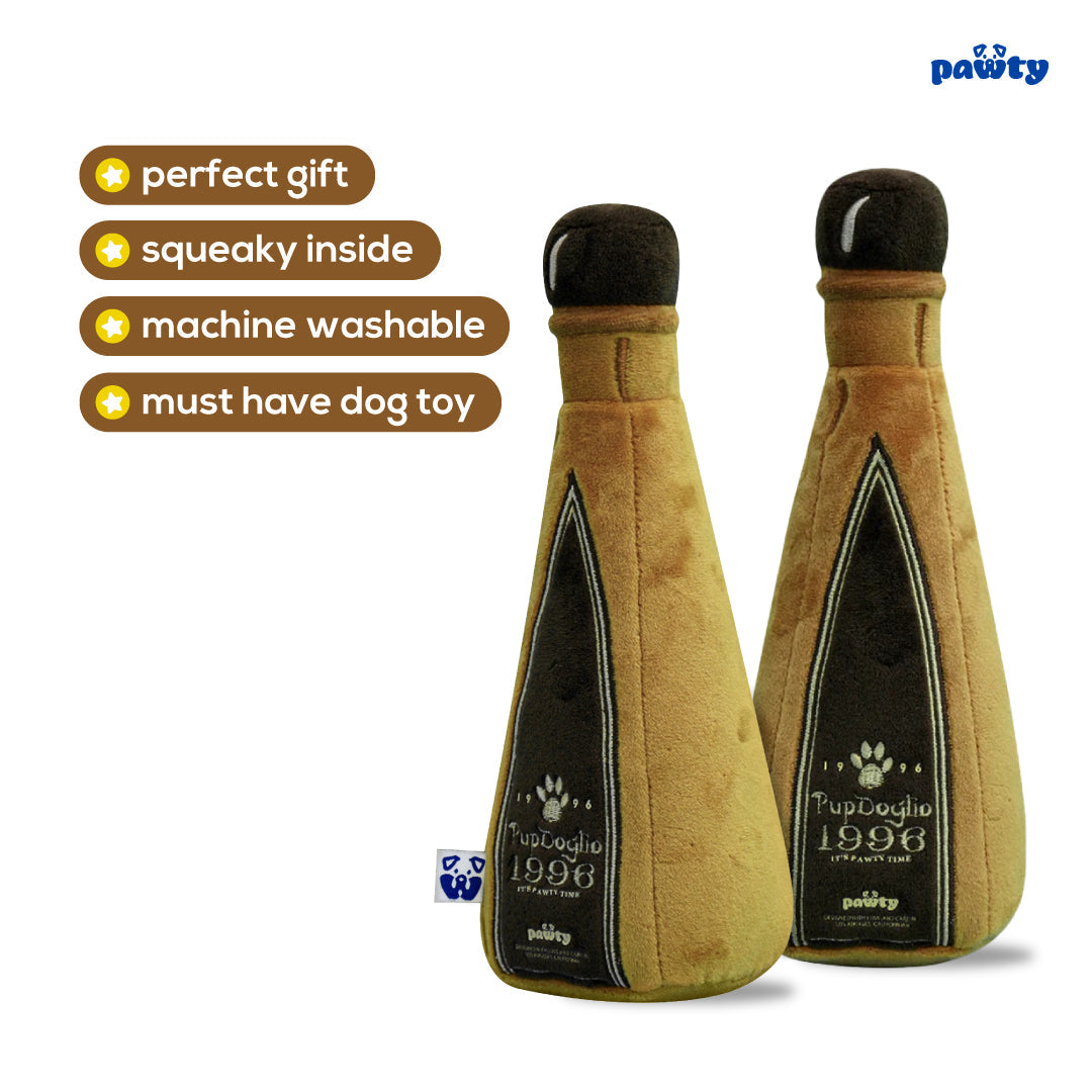 1996 Tequila Dog Toy – Funny Squeaky Plush Bottle for Dogs
