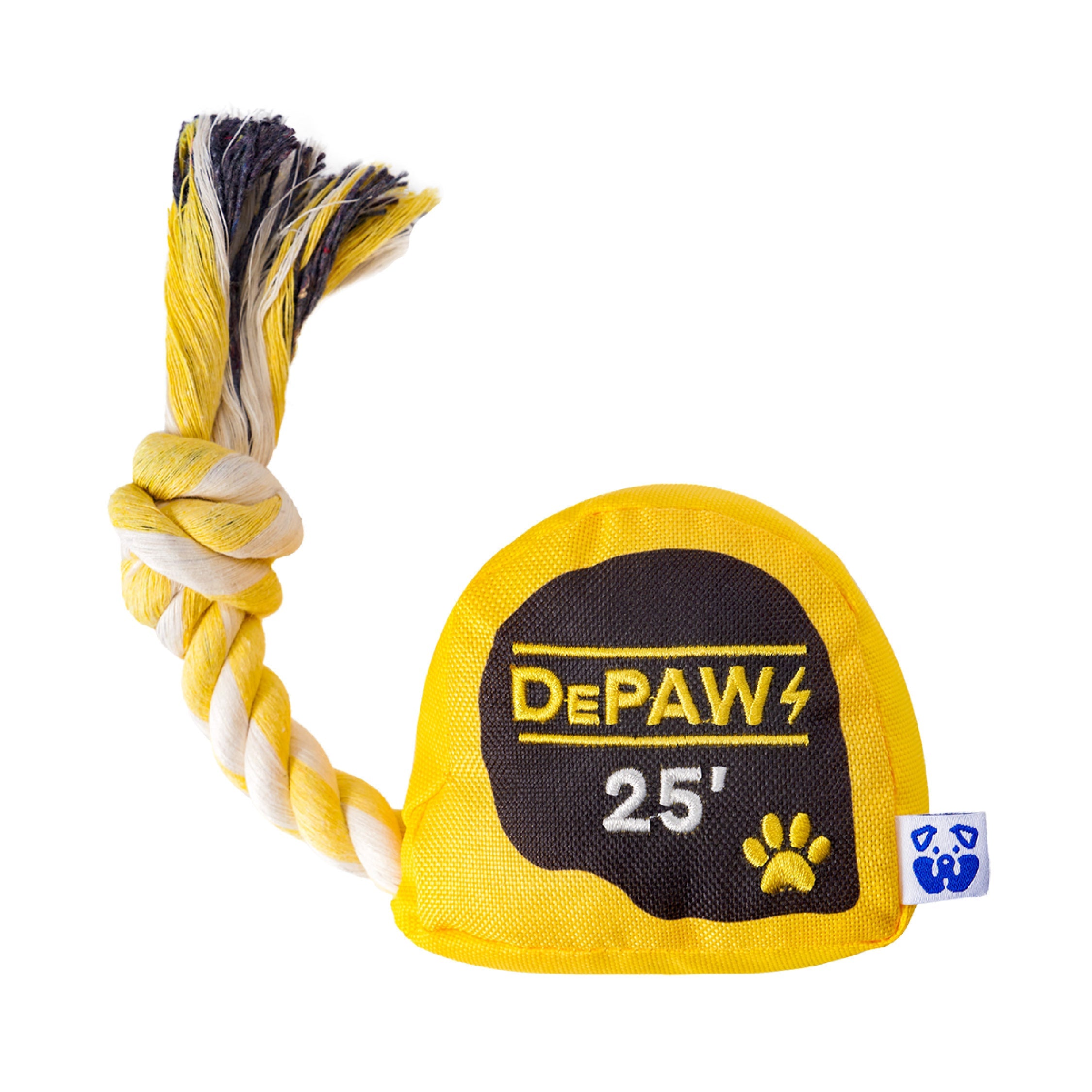 PAWTY Tool Kit Tape Measure Dog Toy – Plush Squeaky Chew Toy for Small & Medium Dogs