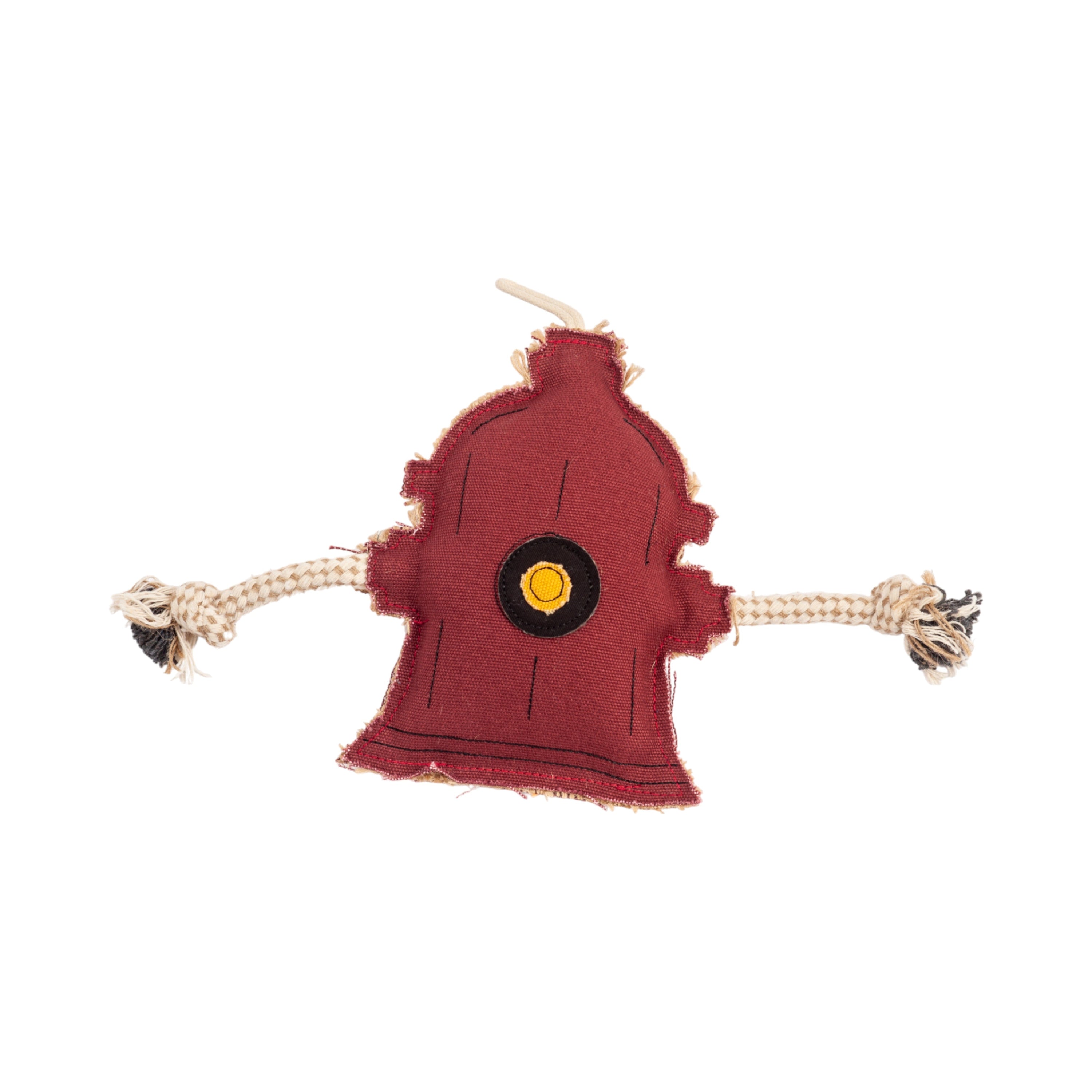 Country Living Canvas & Jute Fire Hydrant Dog Chew Toy – Durable, Non-Toxic & Natural