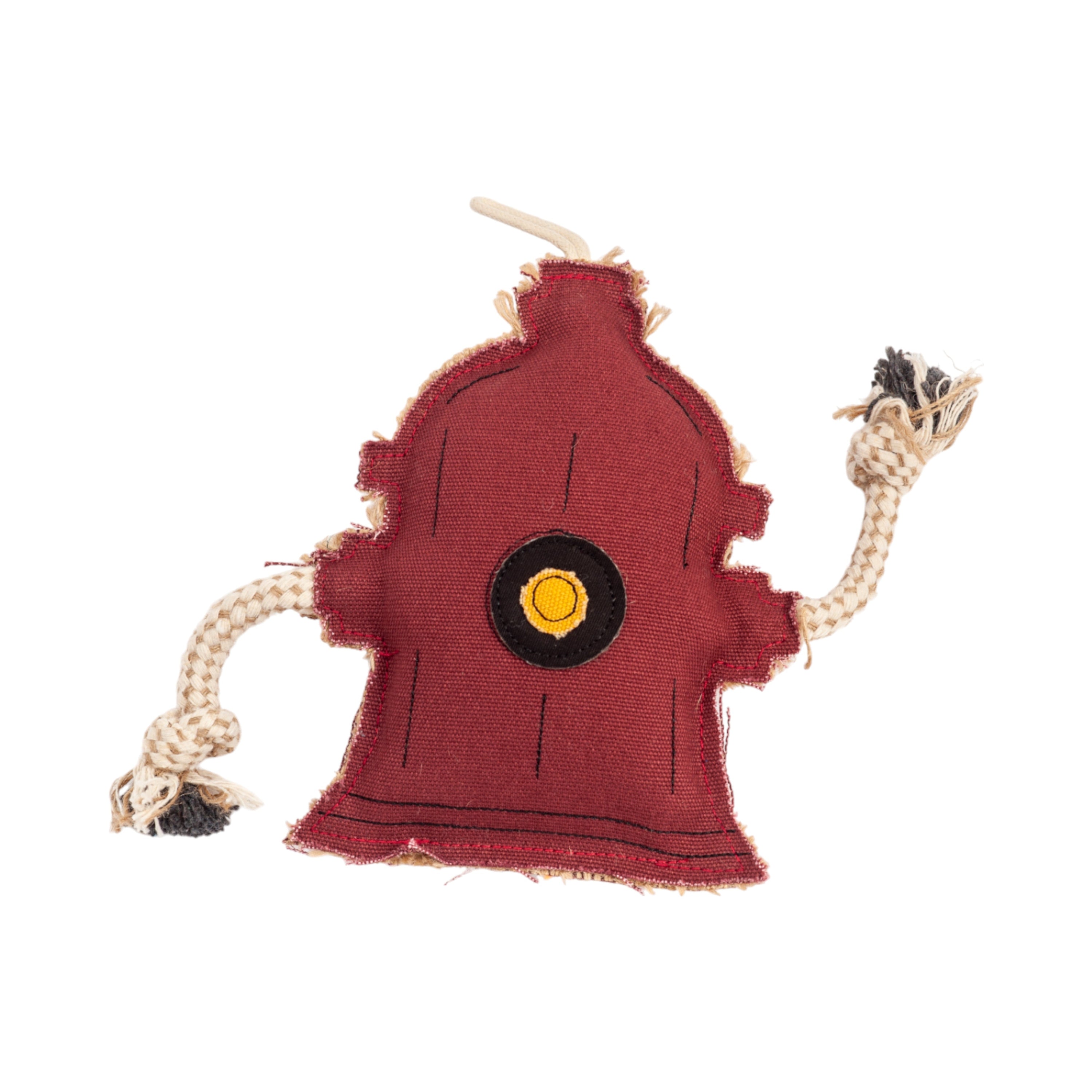 Country Living Canvas & Jute Fire Hydrant Dog Chew Toy – Durable, Non-Toxic & Natural
