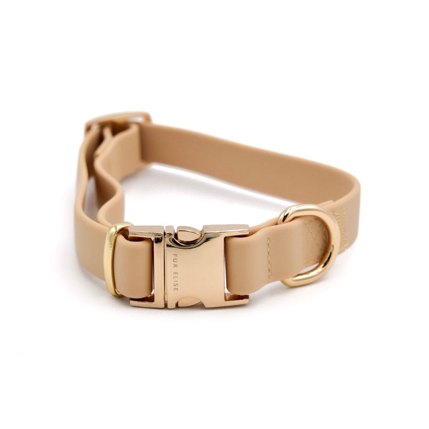 Elise Waterproof Dog Collar – Sand | Durable, Stylish & Lightweight