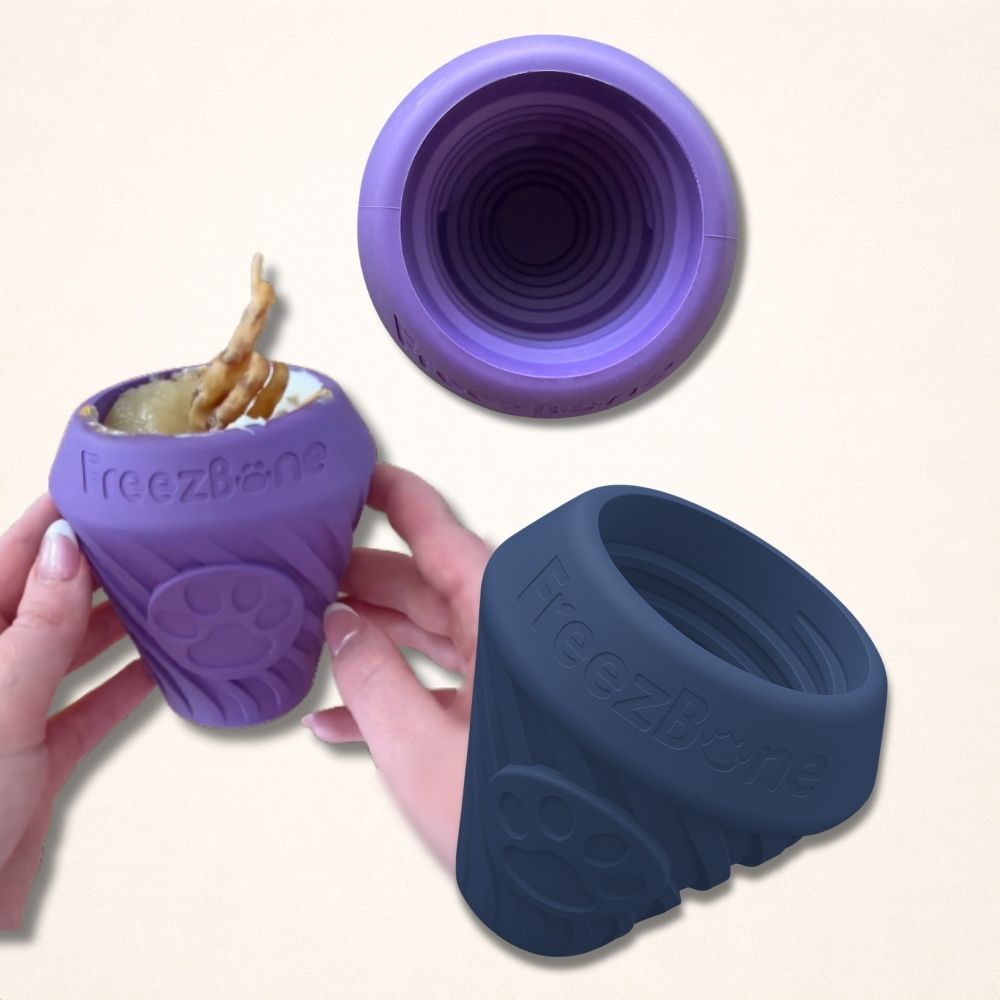 FreezCone Dog Enrichment Toy – Freezeable Slow Feeder & Treat Dispensing Toy for Tough Chewers