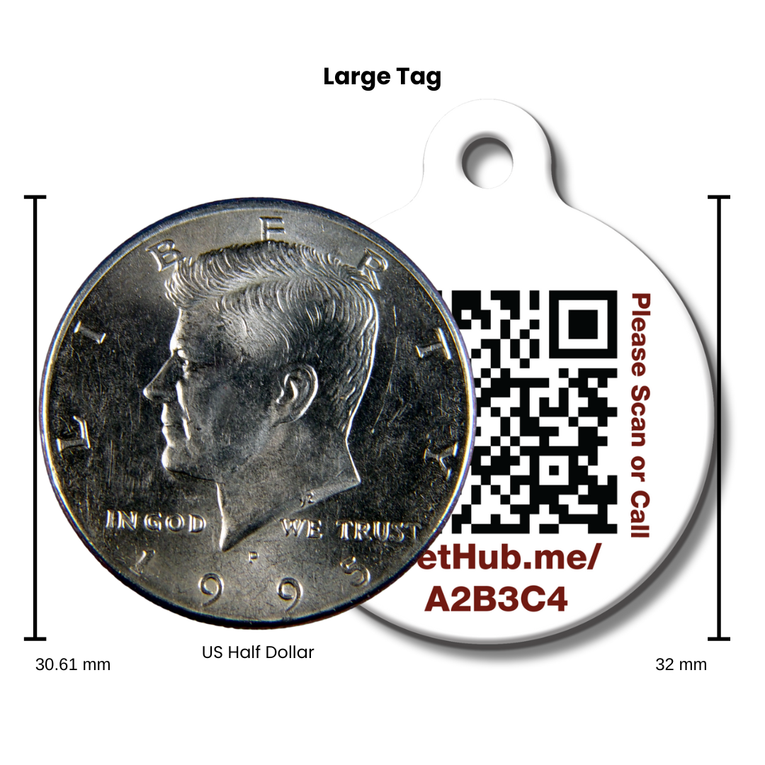 PetHub QR Pet ID Tag – AWOL (Absent Without a Leash)Smart Lost Pet Tag