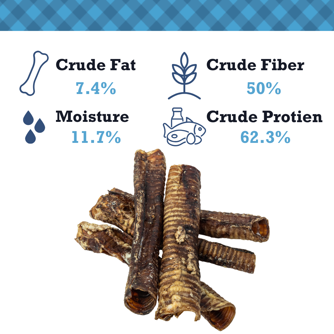 Country Living Beef Trachea Dog Treats – All-Natural 12-Inch Protein-Rich Chews (5-Pack)