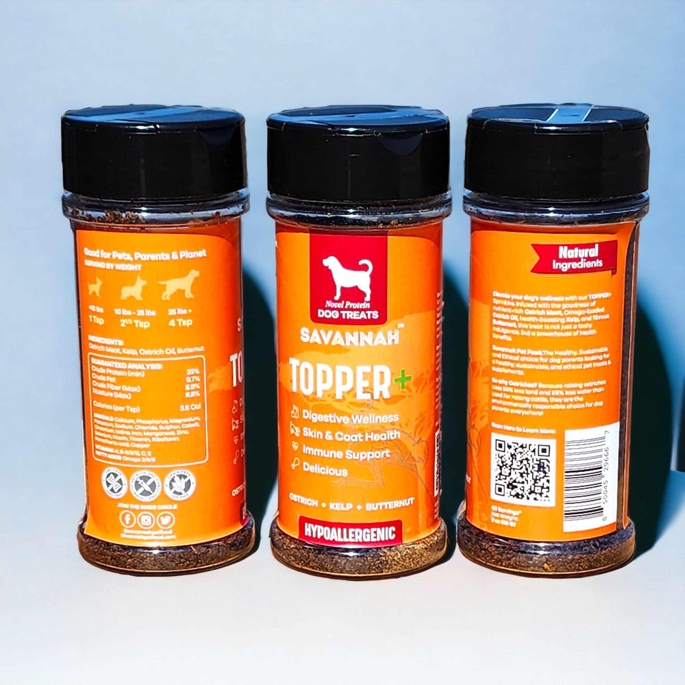 Ostrich & Butternut Dog Food Topper (3oz) – Freeze-Dried Superfood Boost for Picky Eaters