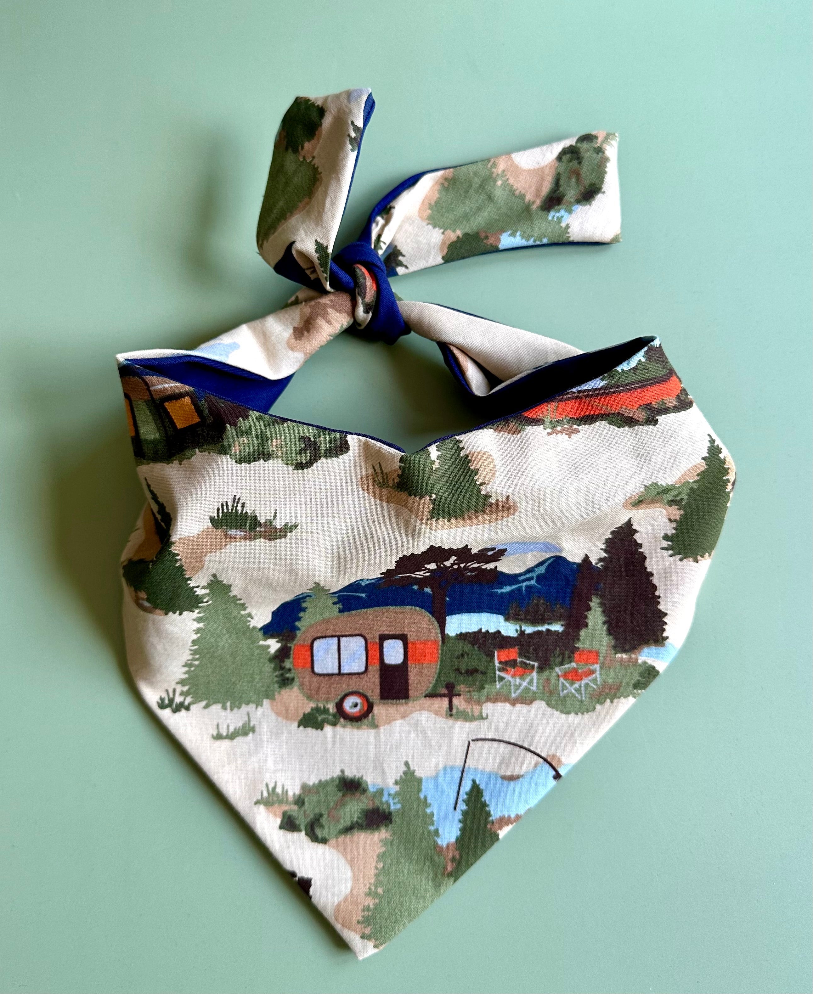 Camping Dog Bandana – Personalized Outdoor Adventure Bandana for Hiking Dogs