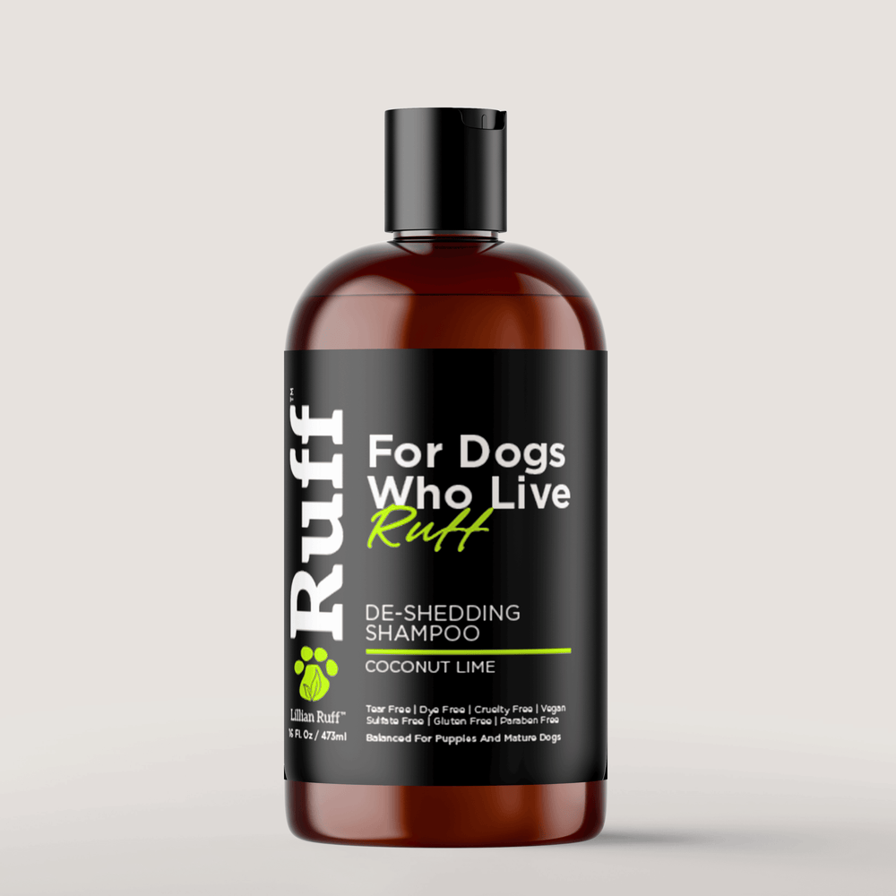 RUFF by Lillian Ruff Coconut Lime De-Shedding Dog Shampoo – Deep Cleansing Shampoo for Heavy Shedders