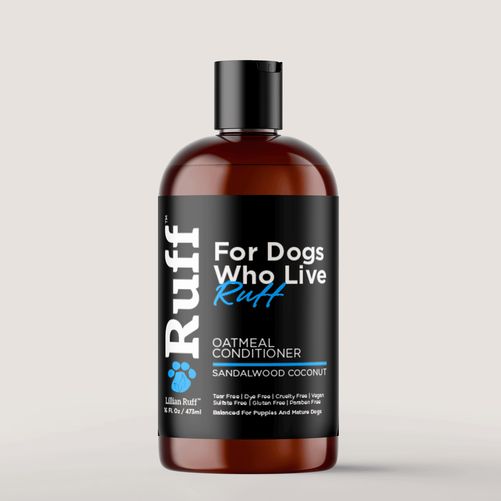 RUFF by Lillian Ruff Oatmeal Dog Conditioner – Sandalwood Coconut Hydrating & Soothing Conditioner