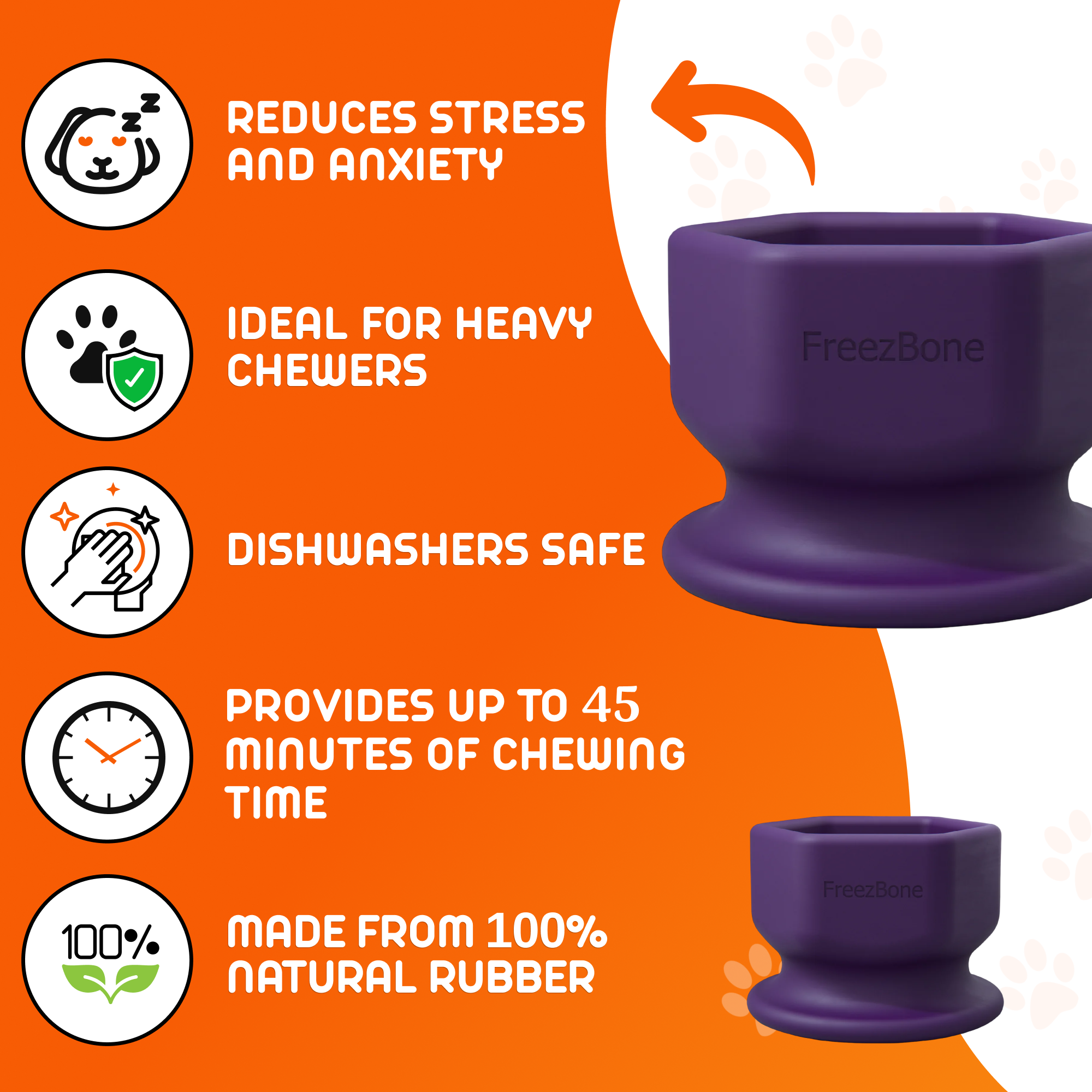 FreezCup Refillable Dog Enrichment Chew Toy – Freezable & Dishwasher Safe