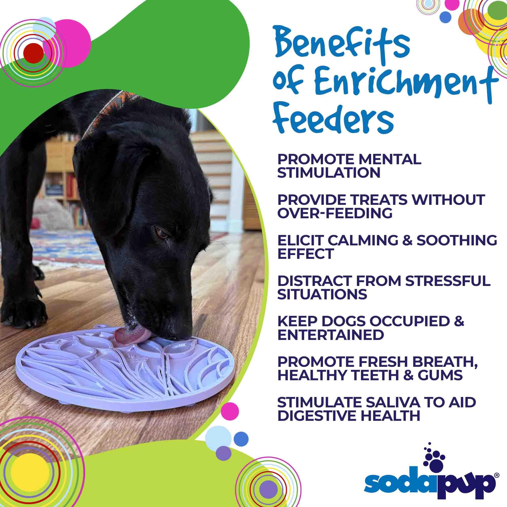 SodaPup Tulip Dog Lick Mat with Suction Cups – Slow Feeder, Enrichment & Anxiety Relief for Dogs