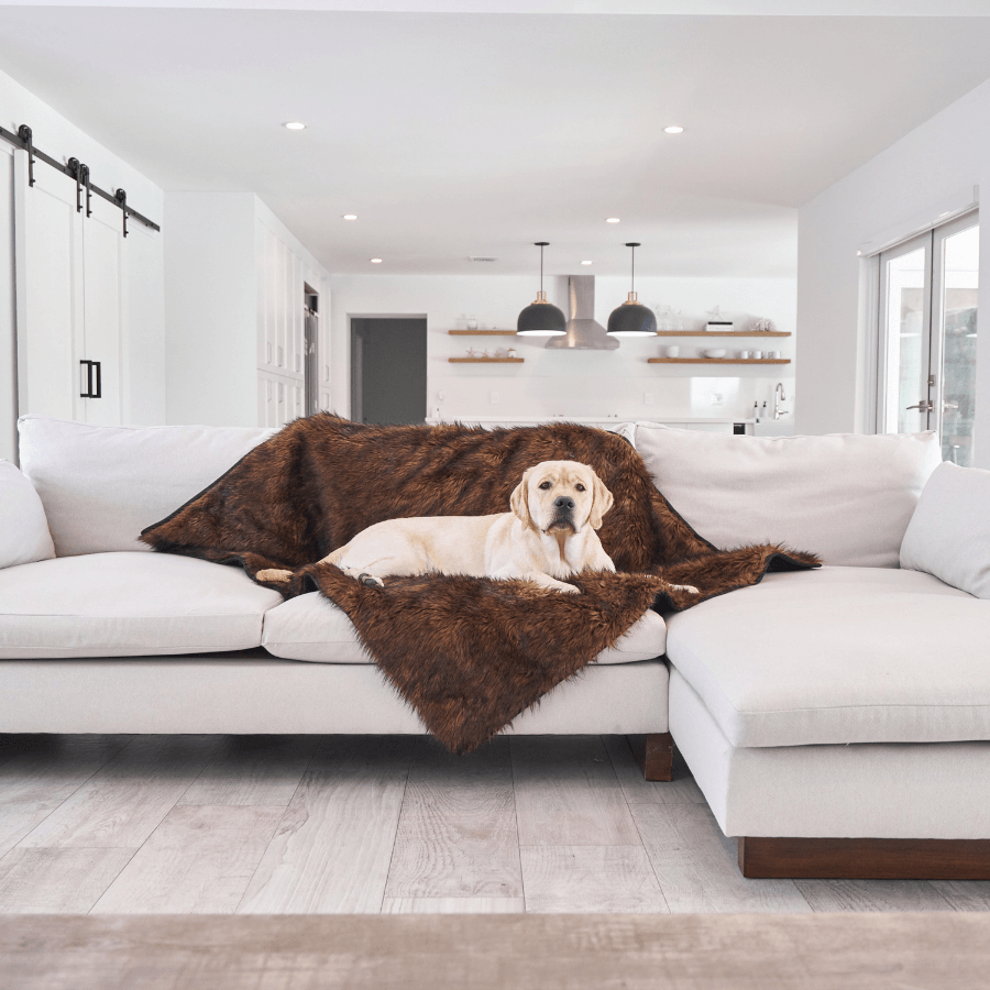 PupProtector™ Waterproof Dog Blanket – Durable, Washable, Throw Furniture Protector for Pets – Brown