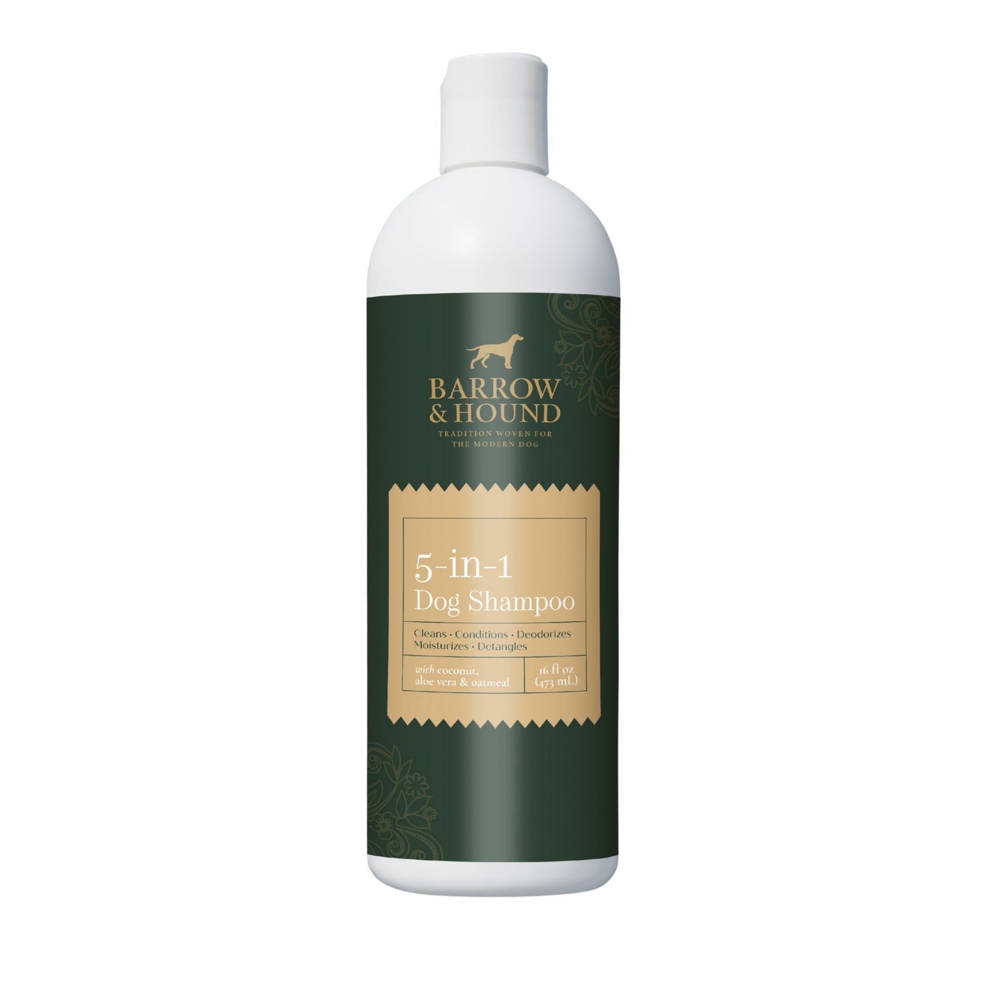 Barrow & Hound 5-in-1 Luxury Dog Shampoo – Coconut, Oatmeal & Aloe for Sensitive Skin (16 oz)