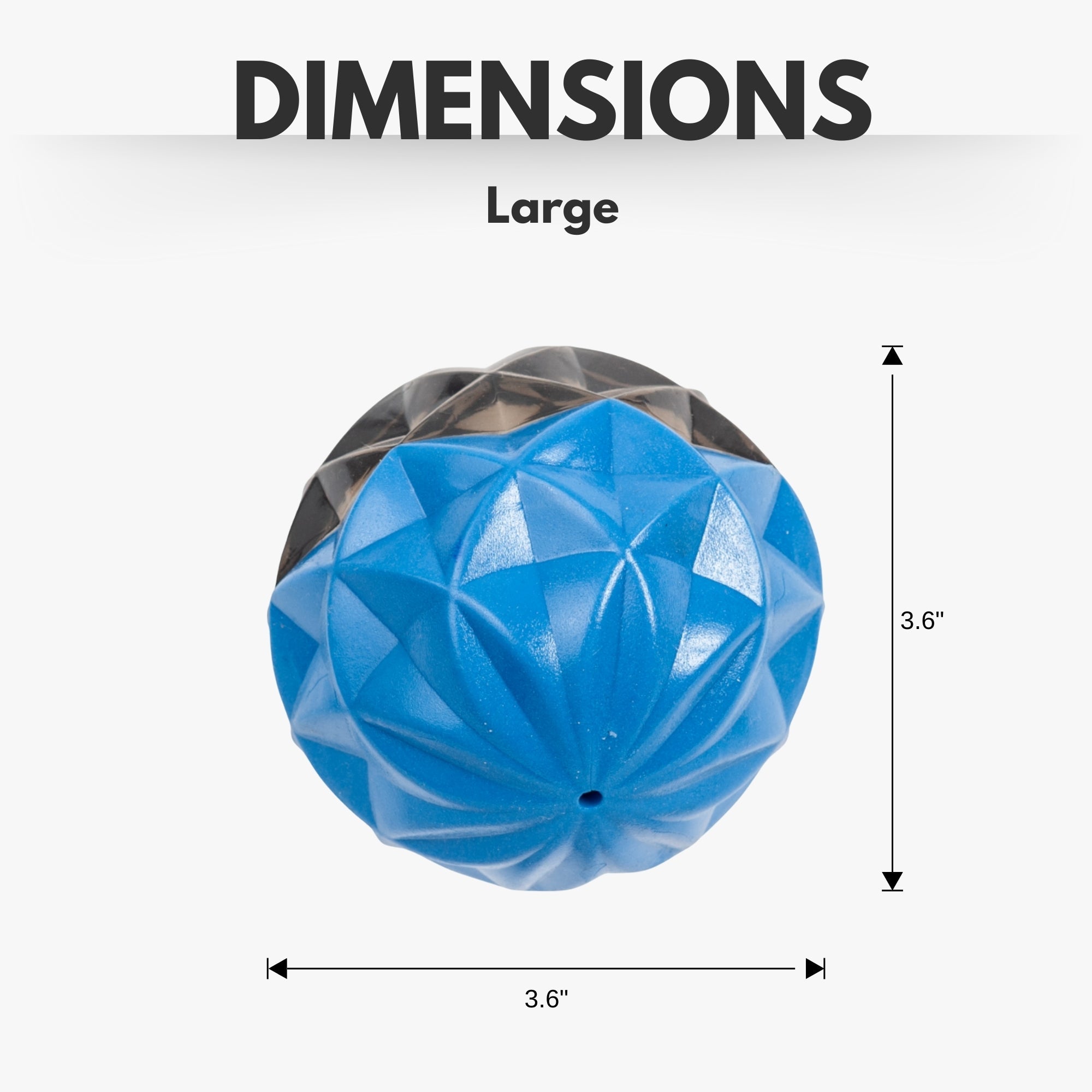 Country Living Geometric Textured Ball Dog Chew Toy – Durable Rubber Interactive Toy for Mental Stimulation (Large)