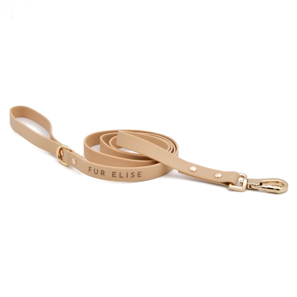 Elise Waterproof Adventure Dog Leash – 5 Ft Durable & Easy-to-Clean - Sand