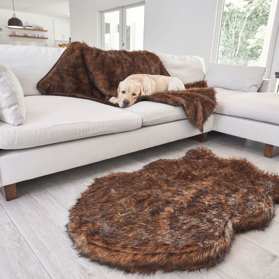 PupProtector™ Waterproof Dog Blanket – Durable, Washable, Throw Furniture Protector for Pets – Brown