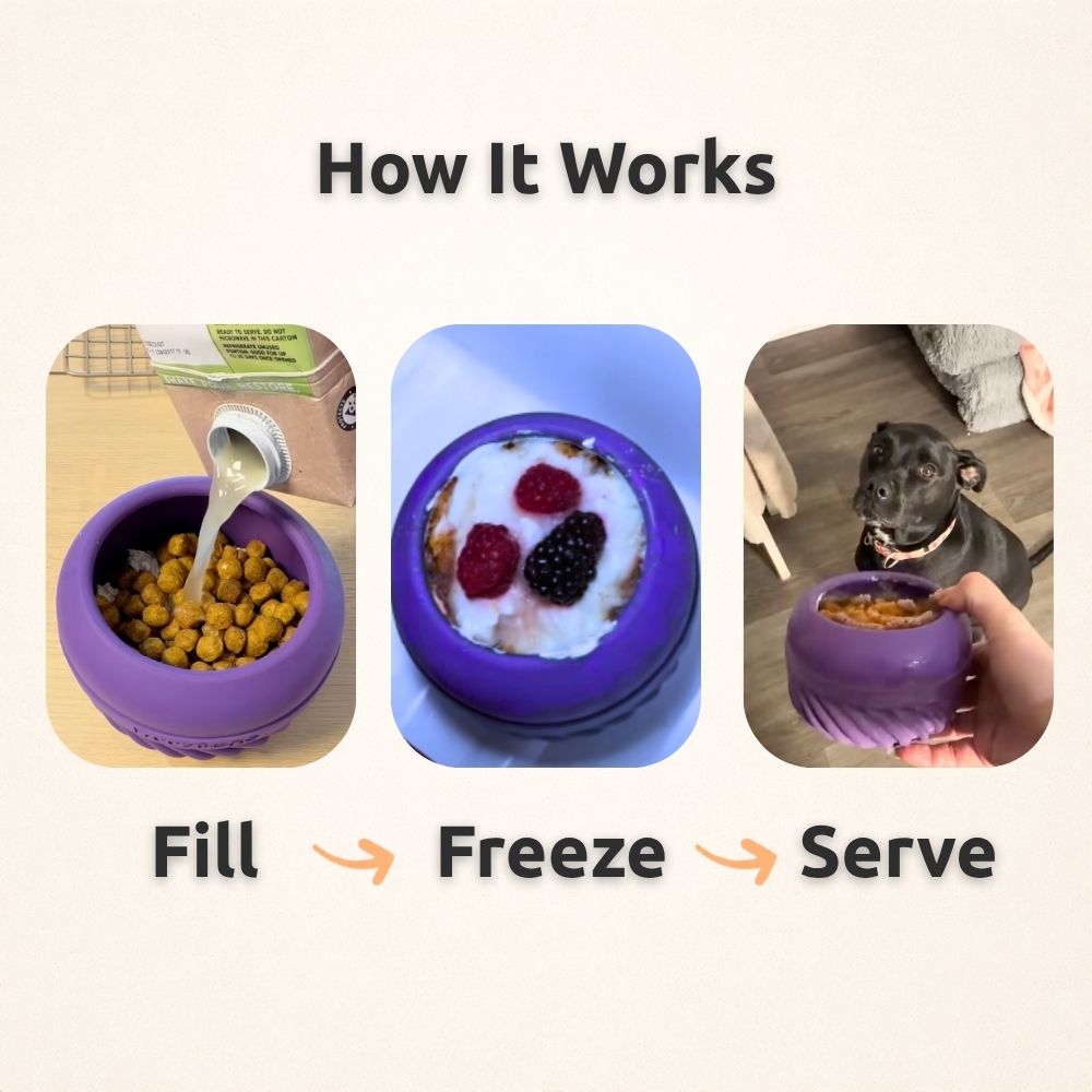 FreezJumbo™ Dog Enrichment Toy – Freezeable Slow Feeder for Large Dogs & Aggressive Chewers
