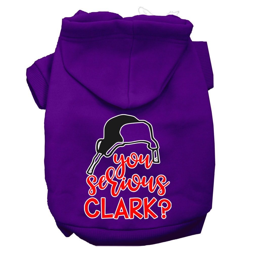 You Serious Clark?” Christmas Dog & Cat Hoodie – Screen-Printed Holiday Pet Sweatshirt