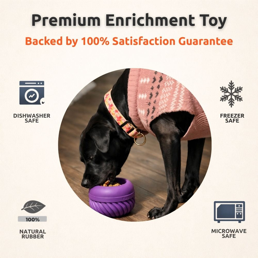 FreezJumbo™ Dog Enrichment Toy – Freezeable Slow Feeder for Large Dogs & Aggressive Chewers