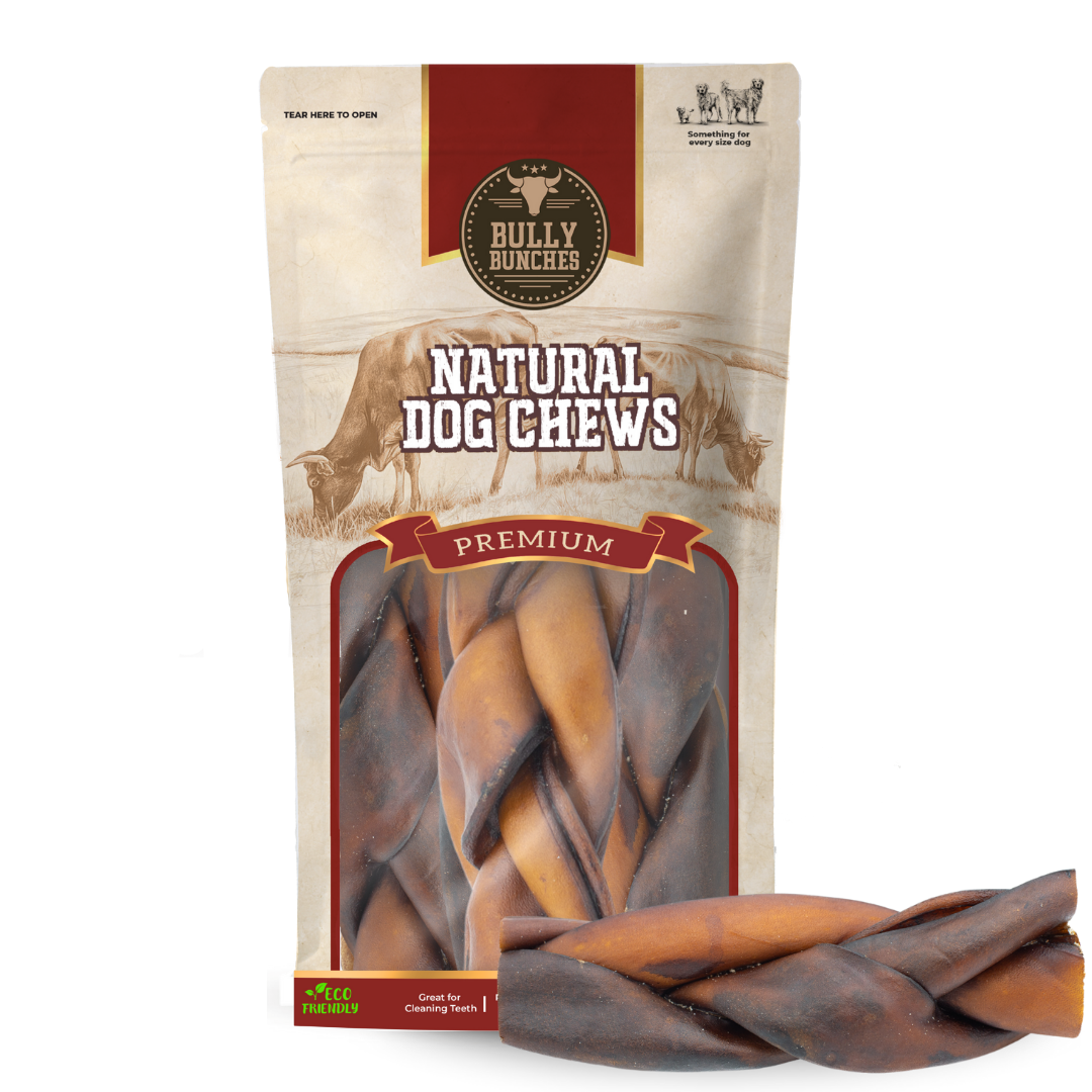 5–6 Inch Braided Collagen Sticks for Dogs – Long-Lasting, Rawhide-Free Chew