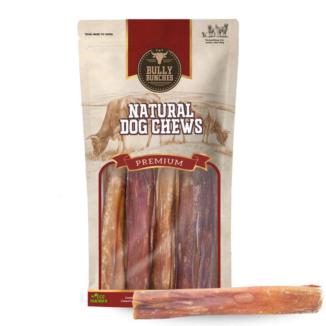 5–6 Inch Collagen-Wrapped Bully Stick Chew for Dogs – Long-Lasting & All-Natural