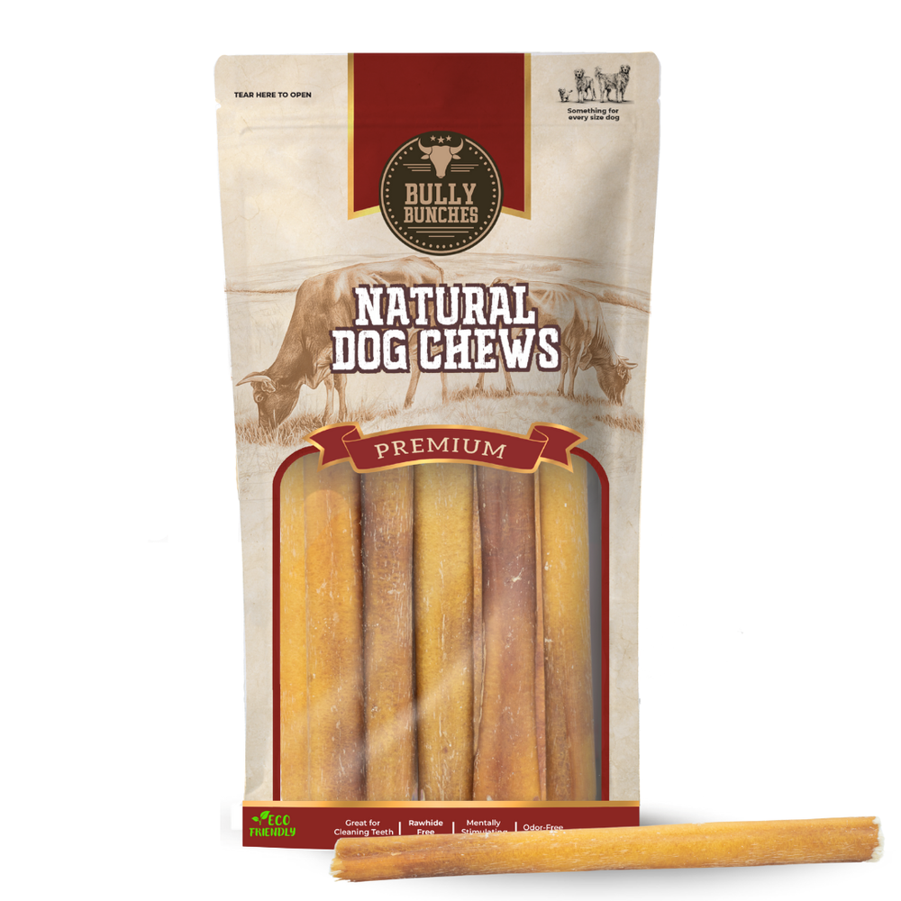 6-Inch Standard Bully Sticks – Natural Beef Dog Chews for Small & Medium Dogs