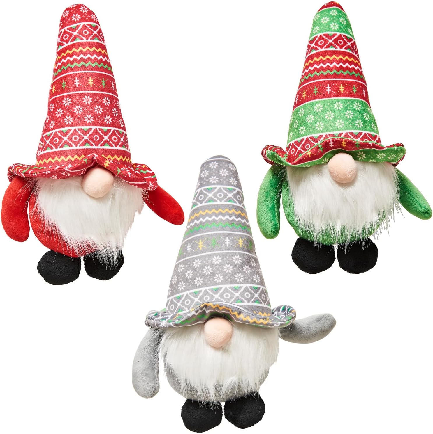Spot Holiday Gnome Dog Toy – Plush 6" Squeaky Christmas Characters