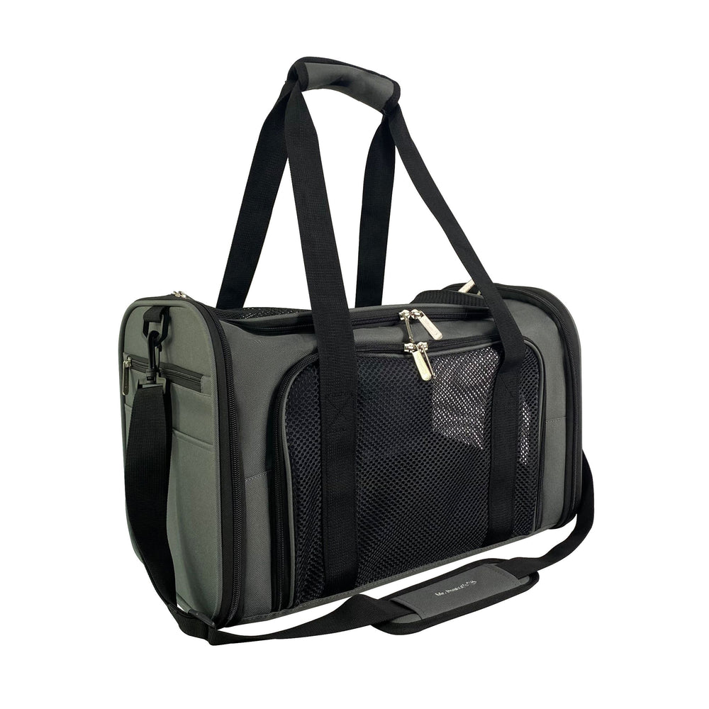 Mr. Peanut’s Silver Series Soft-Sided Pet Carrier – Airline Approved Travel Bag for Small Dogs & Cats