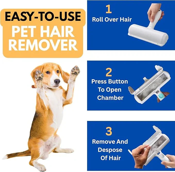 Miracle Brands Reusable Pet Hair Remover Roller – Red | Self-Cleaning & Eco-Friendly