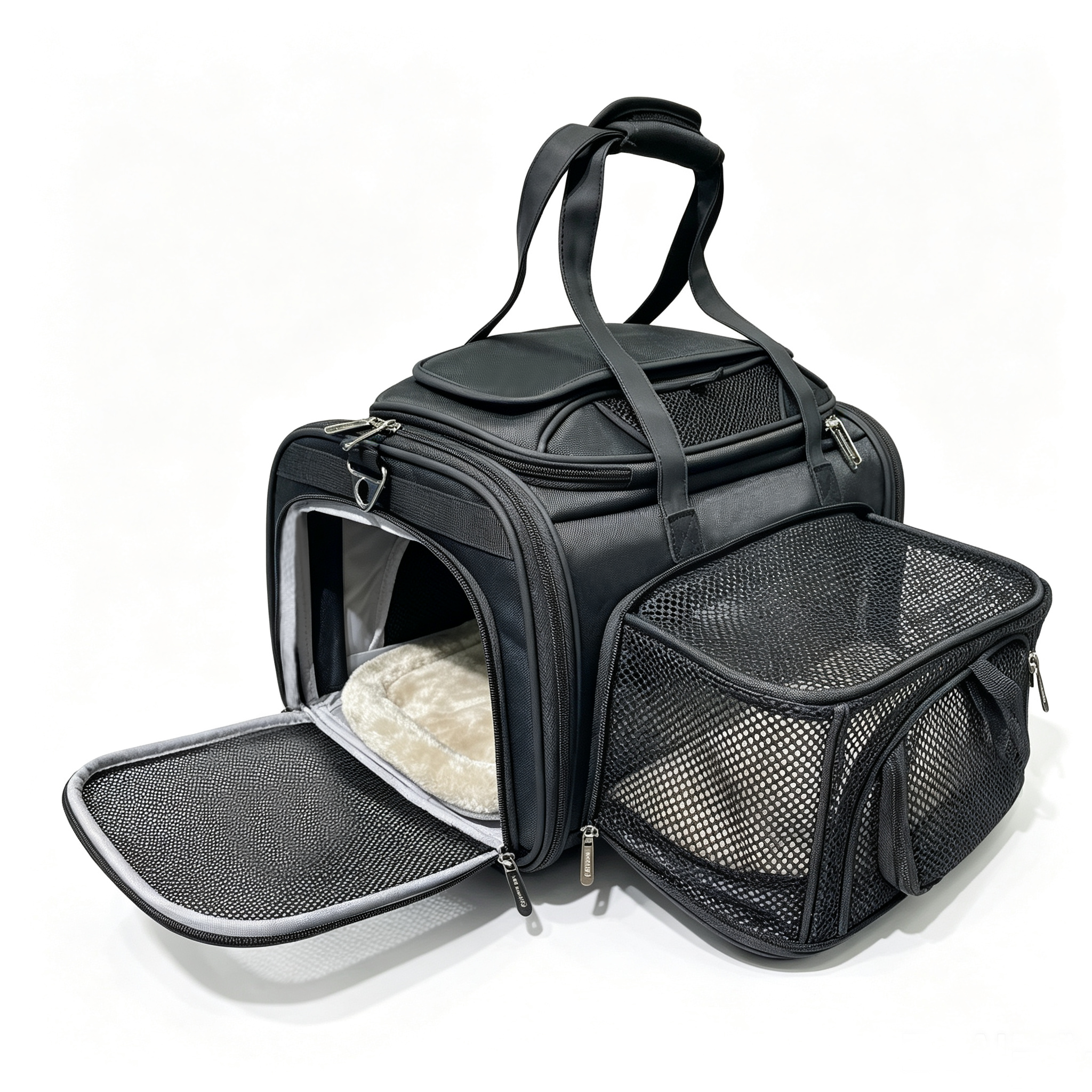 Mr. Peanut’s Gold Series Expandable Pet Carrier – Airline Compliant Soft-Sided Travel Bag for Small Dogs & Cats
