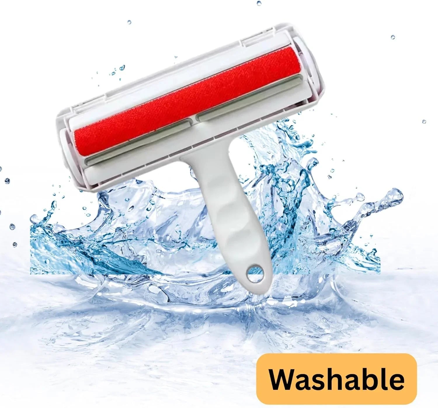 Miracle Brands Reusable Pet Hair Remover Roller – Red | Self-Cleaning & Eco-Friendly