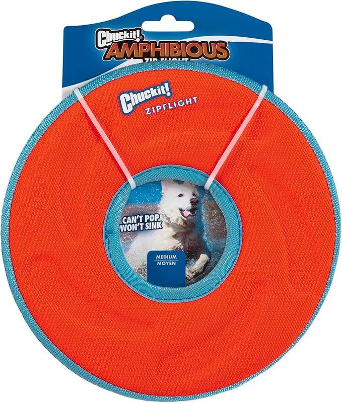 Chuckit! Zipflight Flying Disc for Dogs – Soft, Durable & Floats on Water (Medium)