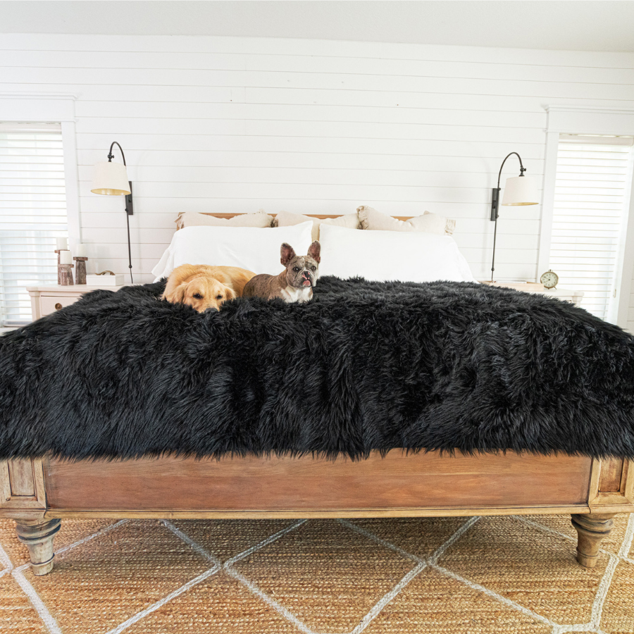 PupProtector™ Waterproof Dog Blanket – Durable, Washable, Throw Furniture Protector for Pets - Midnight Black