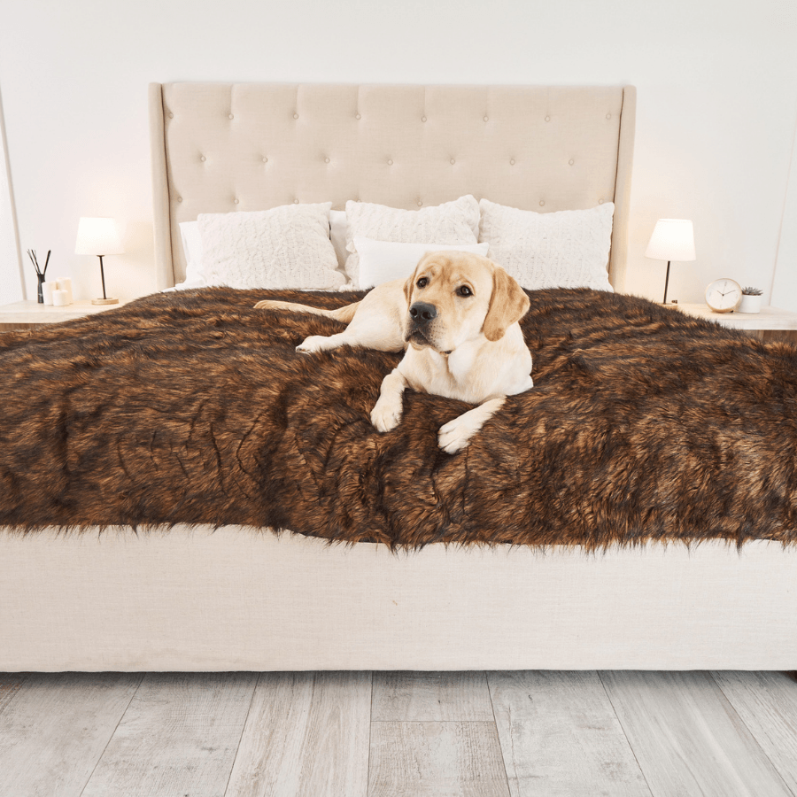 PupProtector™ Waterproof Dog Blanket – Durable, Washable, Throw Furniture Protector for Pets – Brown