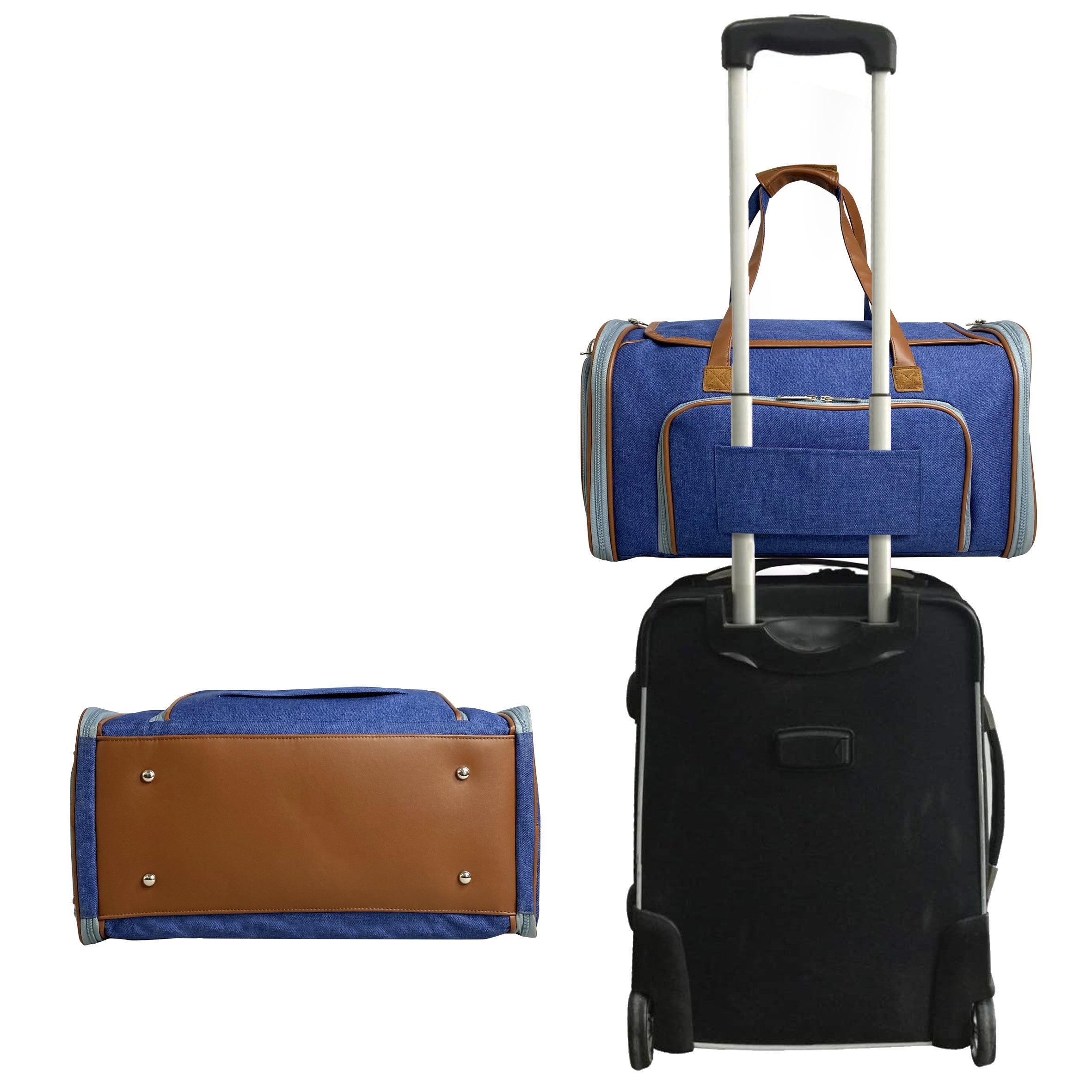 Mr. Peanut’s Gold Series Expandable Pet Carrier – Airline Compliant Soft-Sided Travel Bag for Small Dogs & Cats