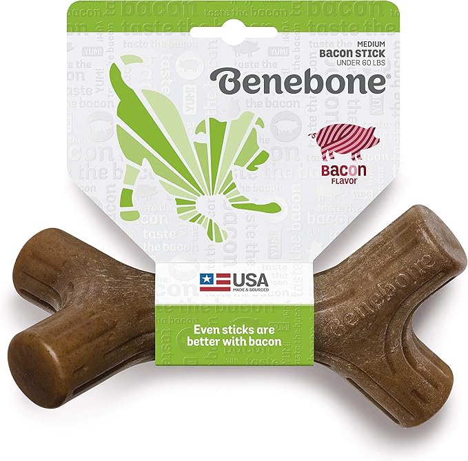 Benebone Bacon Stick Chew Toy – Medium