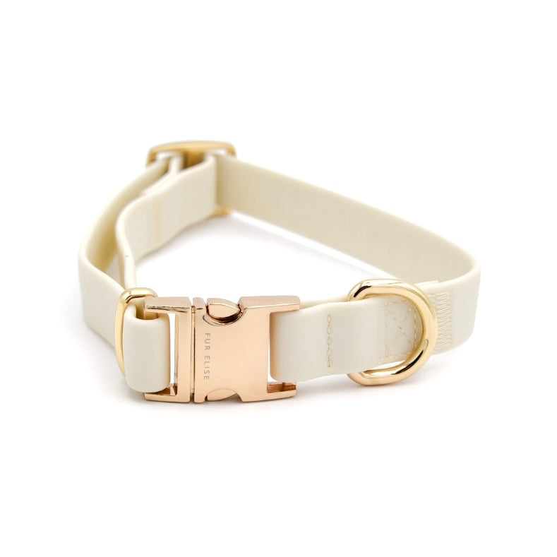 Elise Waterproof Dog Collar –Cream | Durable, Stylish & Lightweight