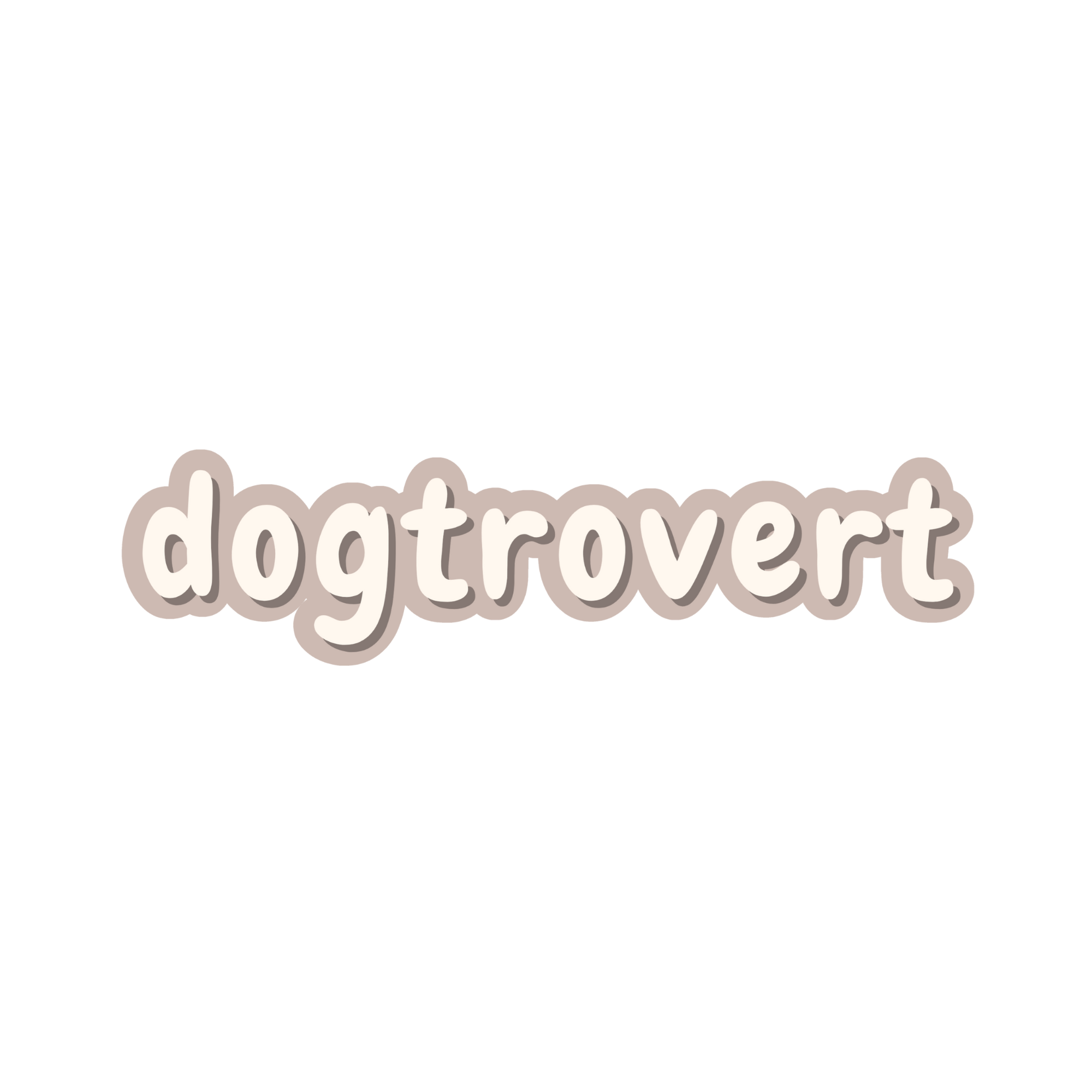 "Dogtrovert" Vinyl Sticker – Funny Dog Lover Decal for Water Bottles, Laptops & More