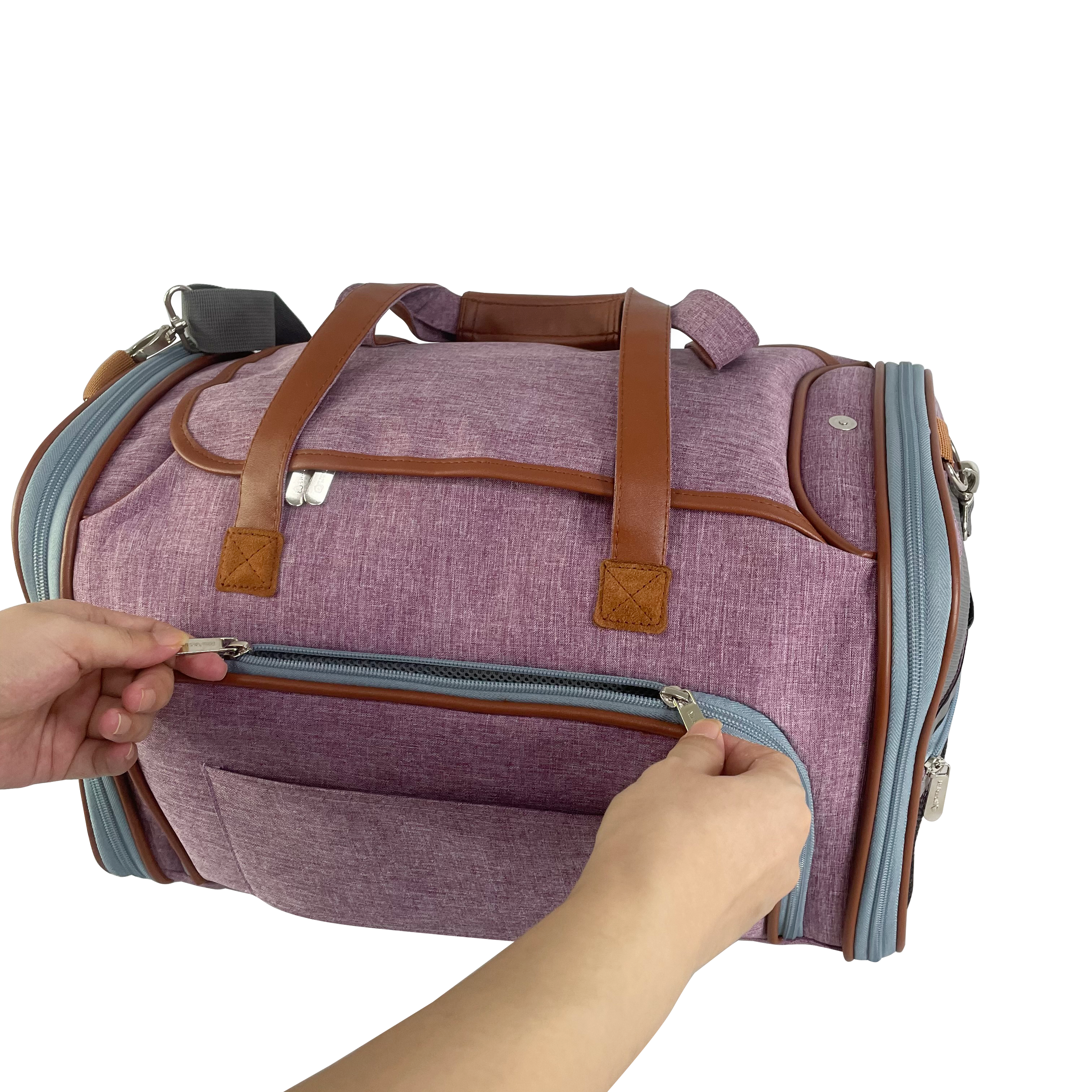 Mr. Peanut’s Gold Series Expandable Pet Carrier – Airline Compliant Soft-Sided Travel Bag for Small Dogs & Cats