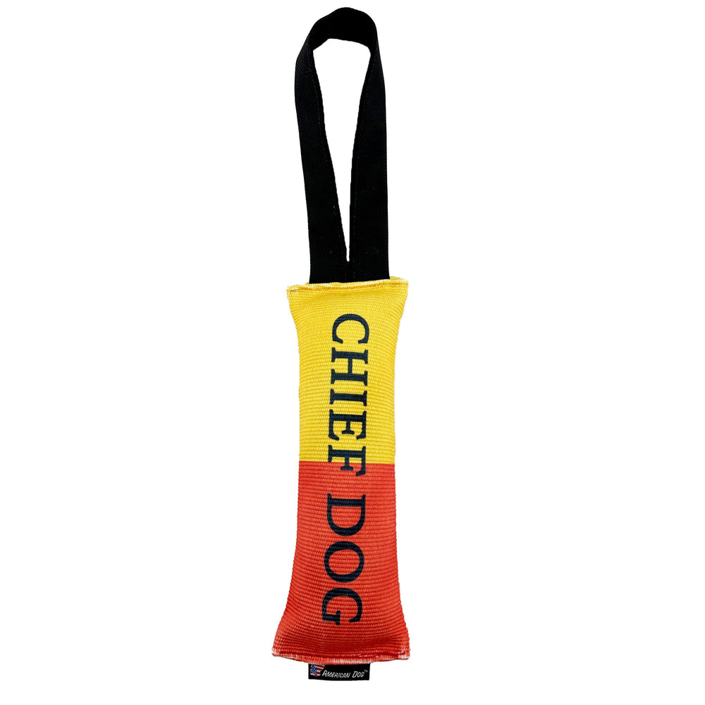 American Dog Fire Hose Chief Dog Tug Toy – Heavy-Duty Squeaky Dog Toy for Aggressive Chewers