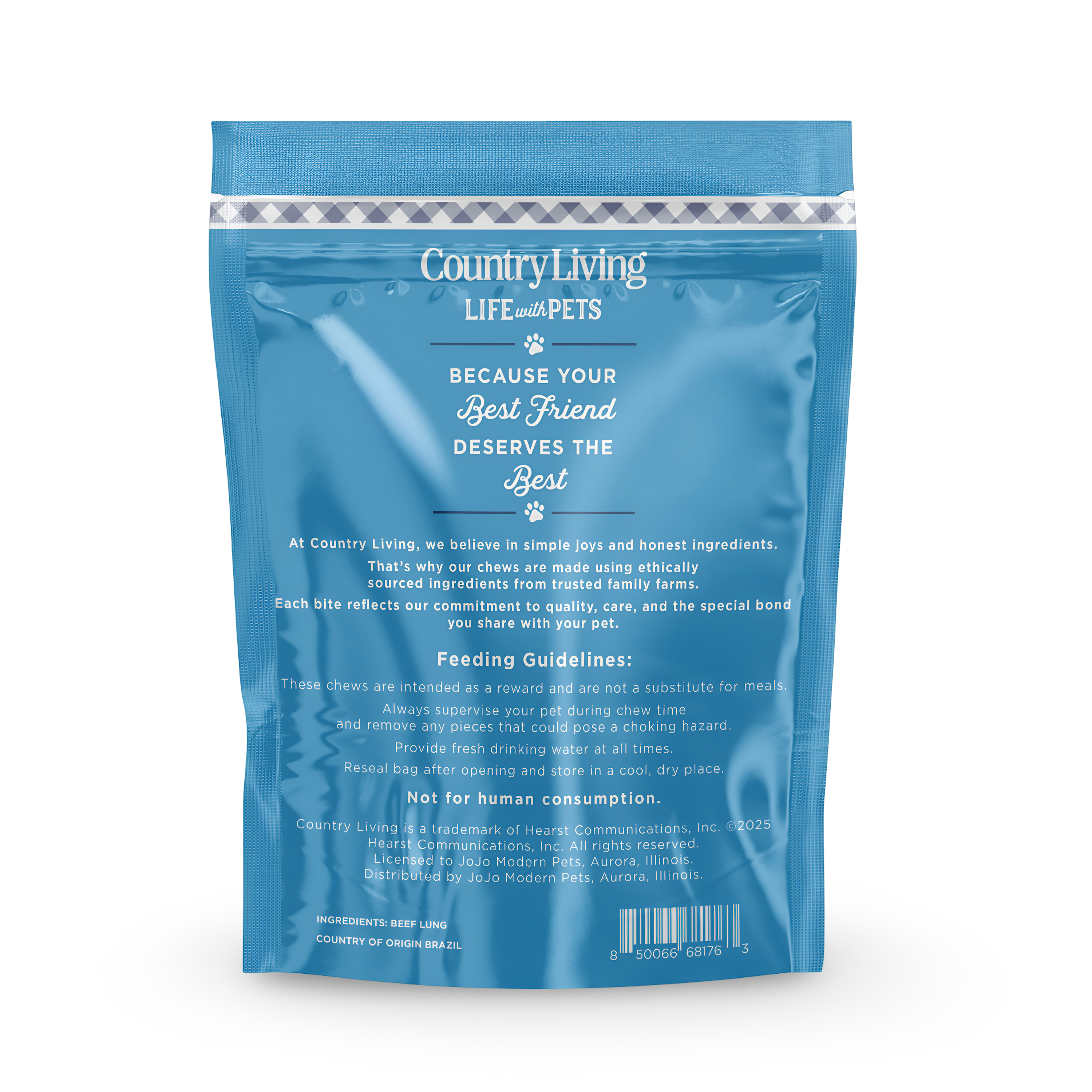 Country Living 4”–6” Beef Lung Slices Dog Treats | 8 oz All-Natural High-Protein Low-Fat Single-Ingredient Crunchy Dog Treats