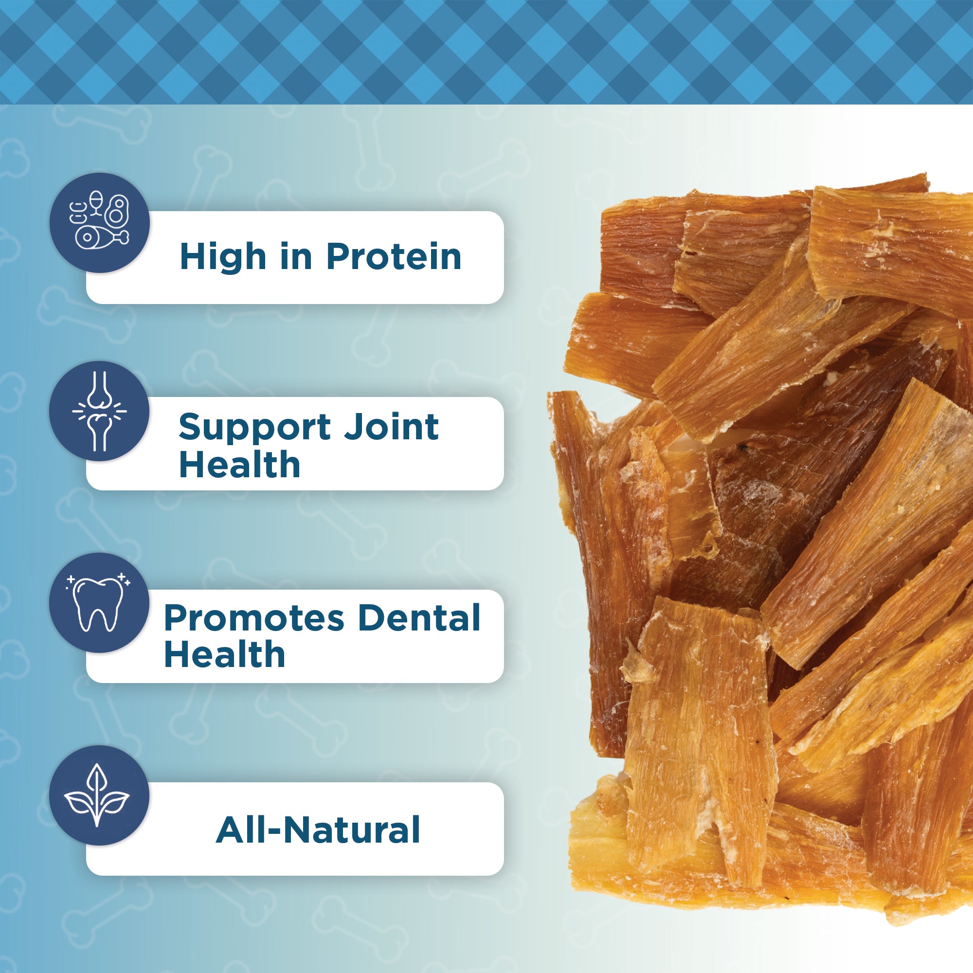 Country Living Beef Backstrap Tendon Dog Chews | 5-Pack All-Natural Long-Lasting Rawhide-Free Treats