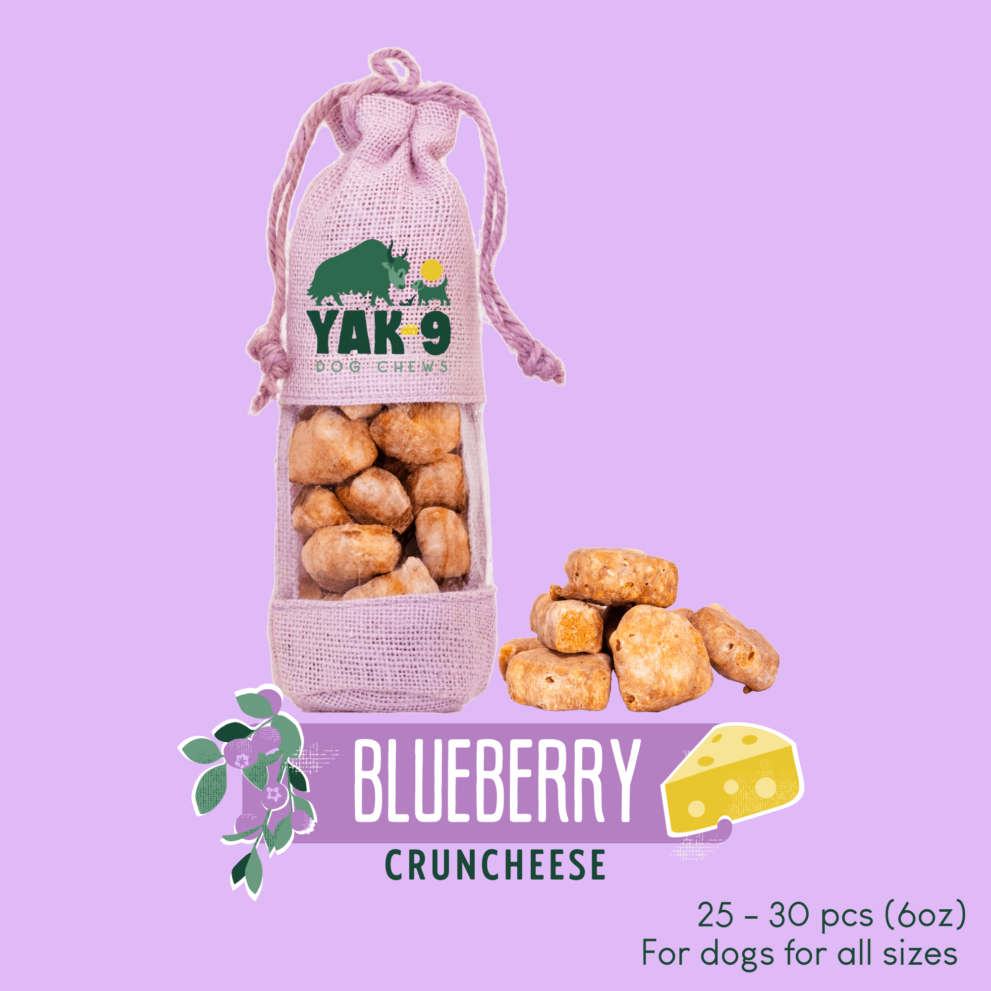 Yak9 CrunCheese Yak Cheese Dog Treats – Crunchy High-Protein Himalayan Training Treats
