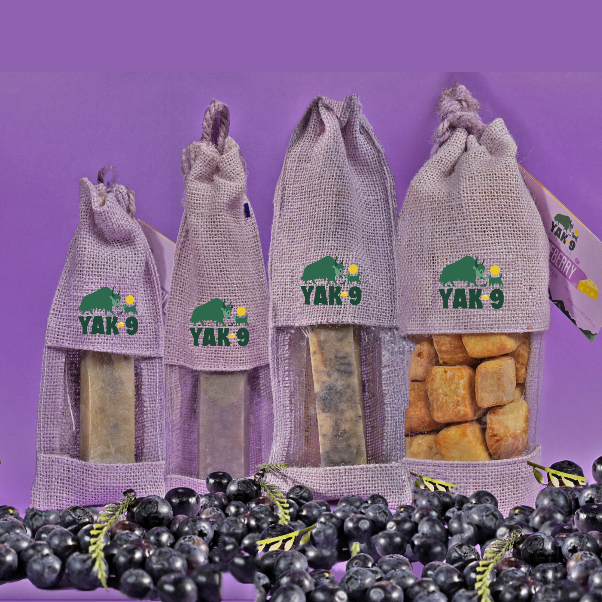 Yak9 Blueberry Yak Cheese Chews for Dogs – Long-Lasting Natural Dental Dog Chew