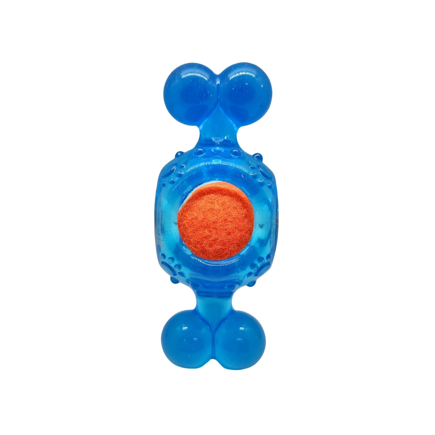 Blue Candy-Inspired Squeaky Dog Chew Toy with Tennis Ball – Durable TPR & Dental Support