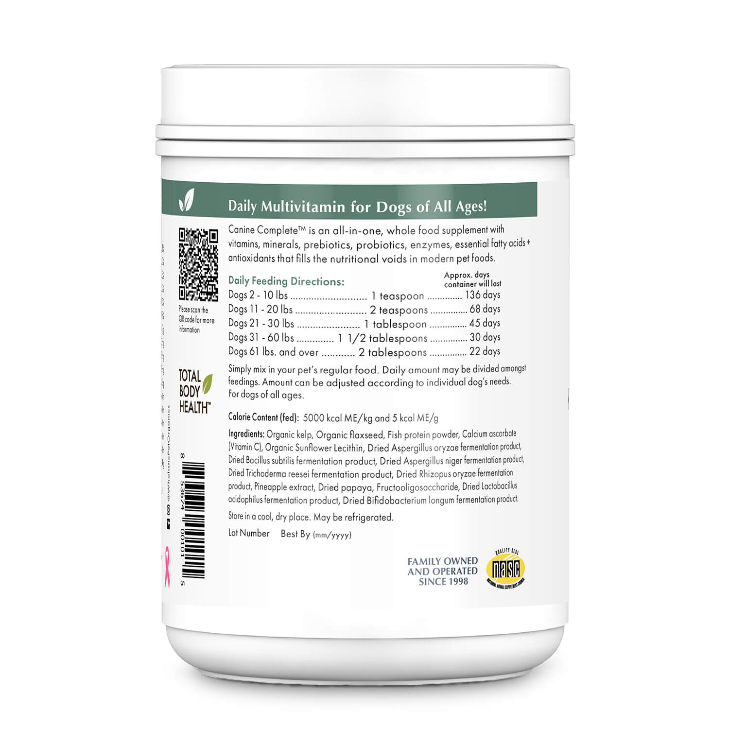 Wholistic Pet Organics Canine Complete™ – All-in-One Superfood Supplement for Dogs