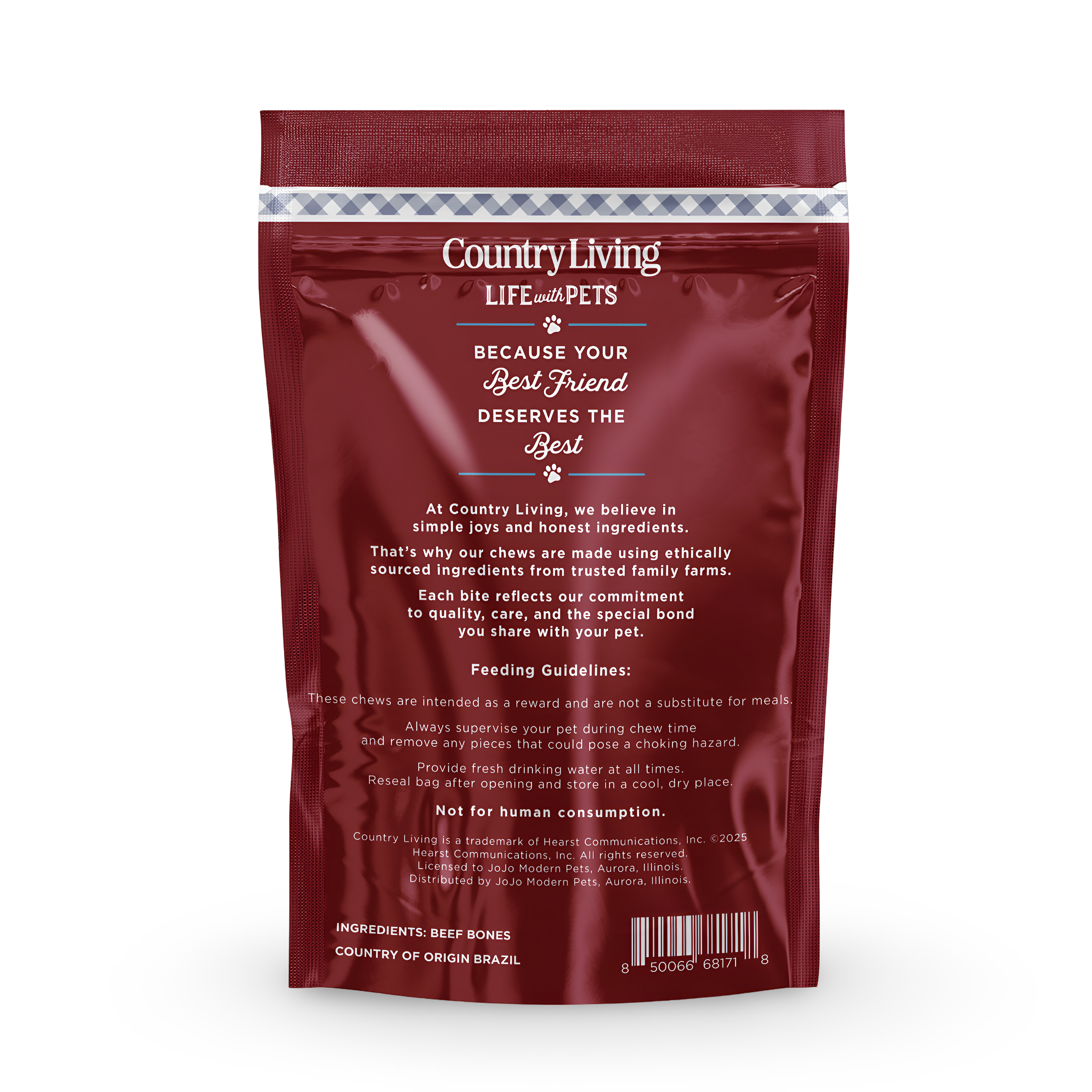 Country Living 5”–6” Beef Center Cut Bones | 5-Pack All-Natural Long-Lasting Rawhide-Free Dog Chews