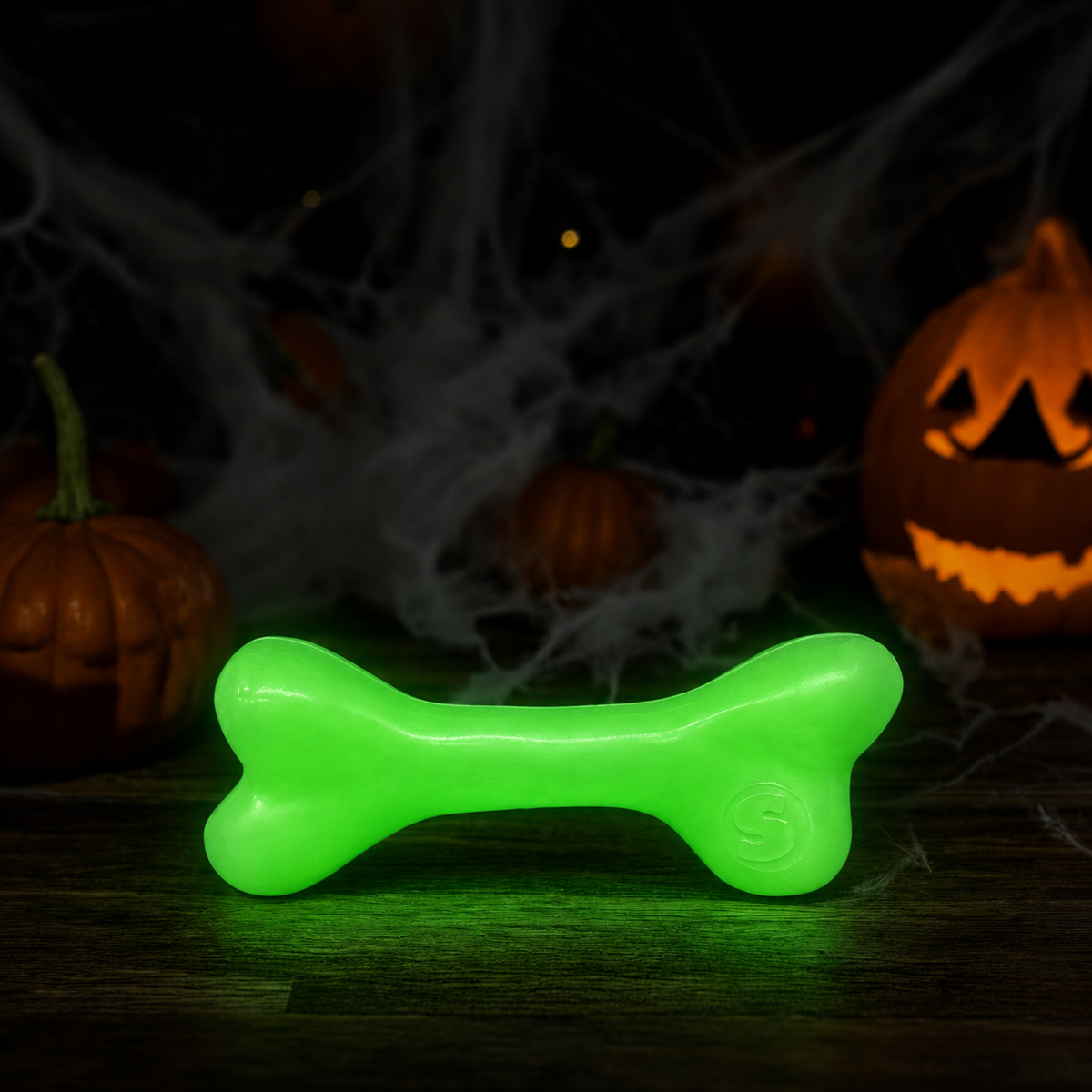 SodaPup PUP-X Glow-in-the-Dark Dog Bone – Large Floating Chew Toy