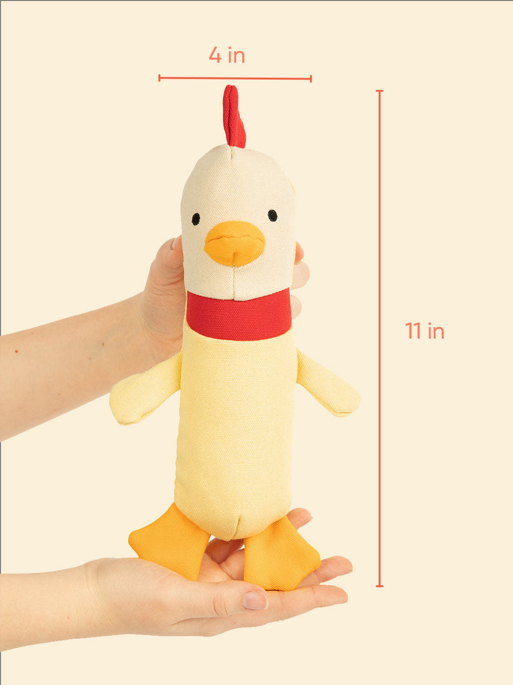 Clucky Plush Chicken Dog Toy – Durable Canvas Crinkle Toy